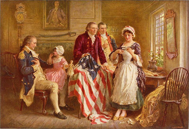 Jean Leon Gerome Ferris Betsy Ross 1777 oil painting image
